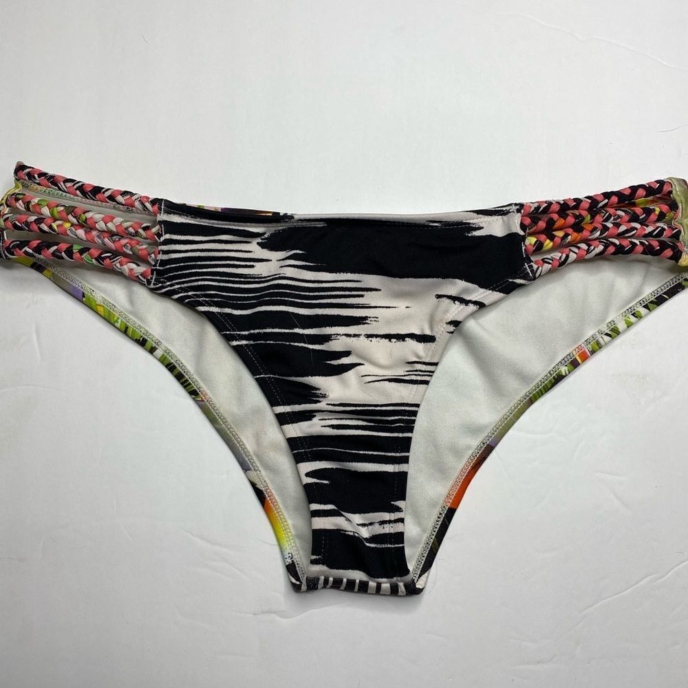 Bikini Bottom With Braided Trim - Picture 2 of 6